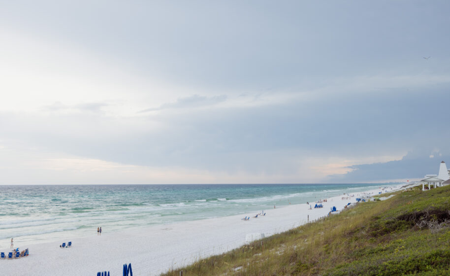 Panoramic View of Seaside Beach, a Serene Coastal Escape in Florida