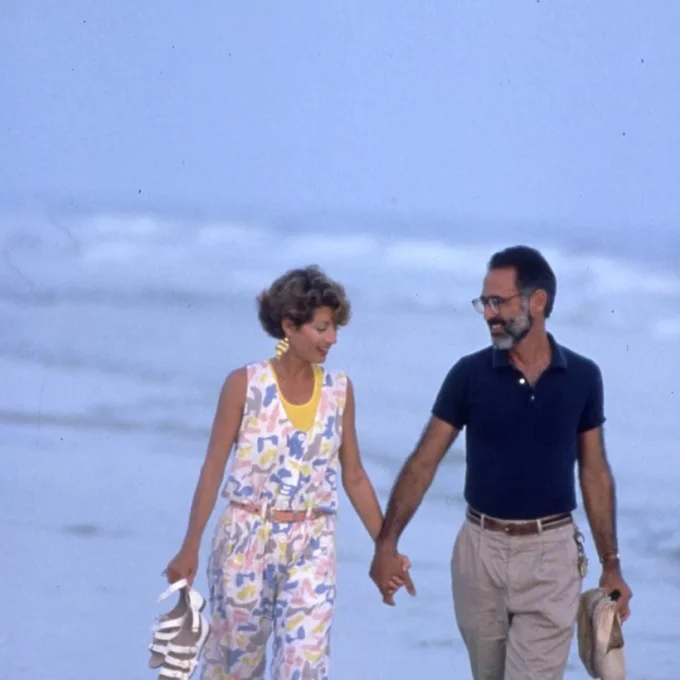 Robert Davis with his wife in 1970 at Seaside, Florida