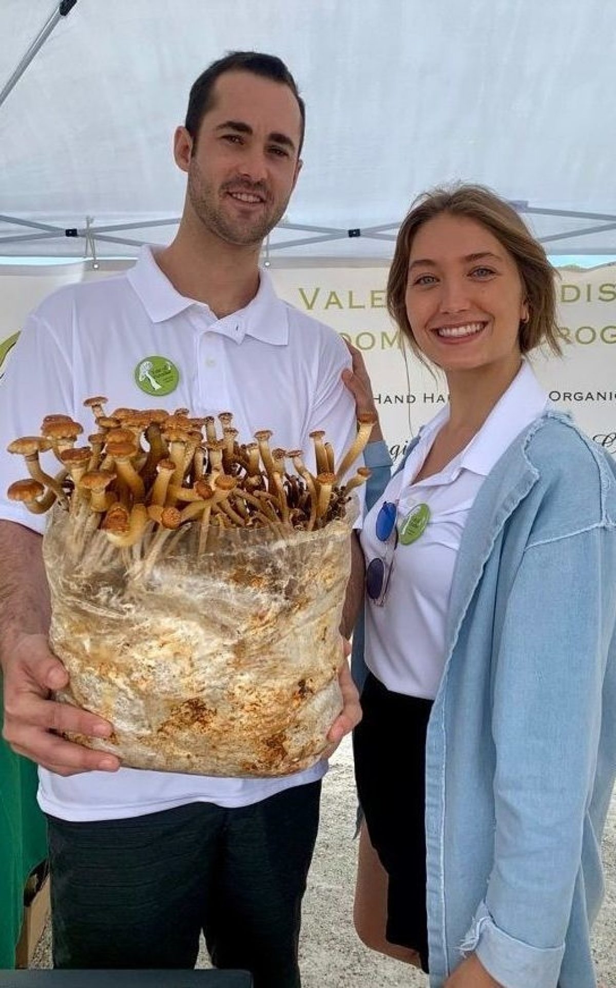 Joey and his girfriend Alexis | Seaside's Paradise Mushrooms Offers Fresh Fungi at the Farmers Market