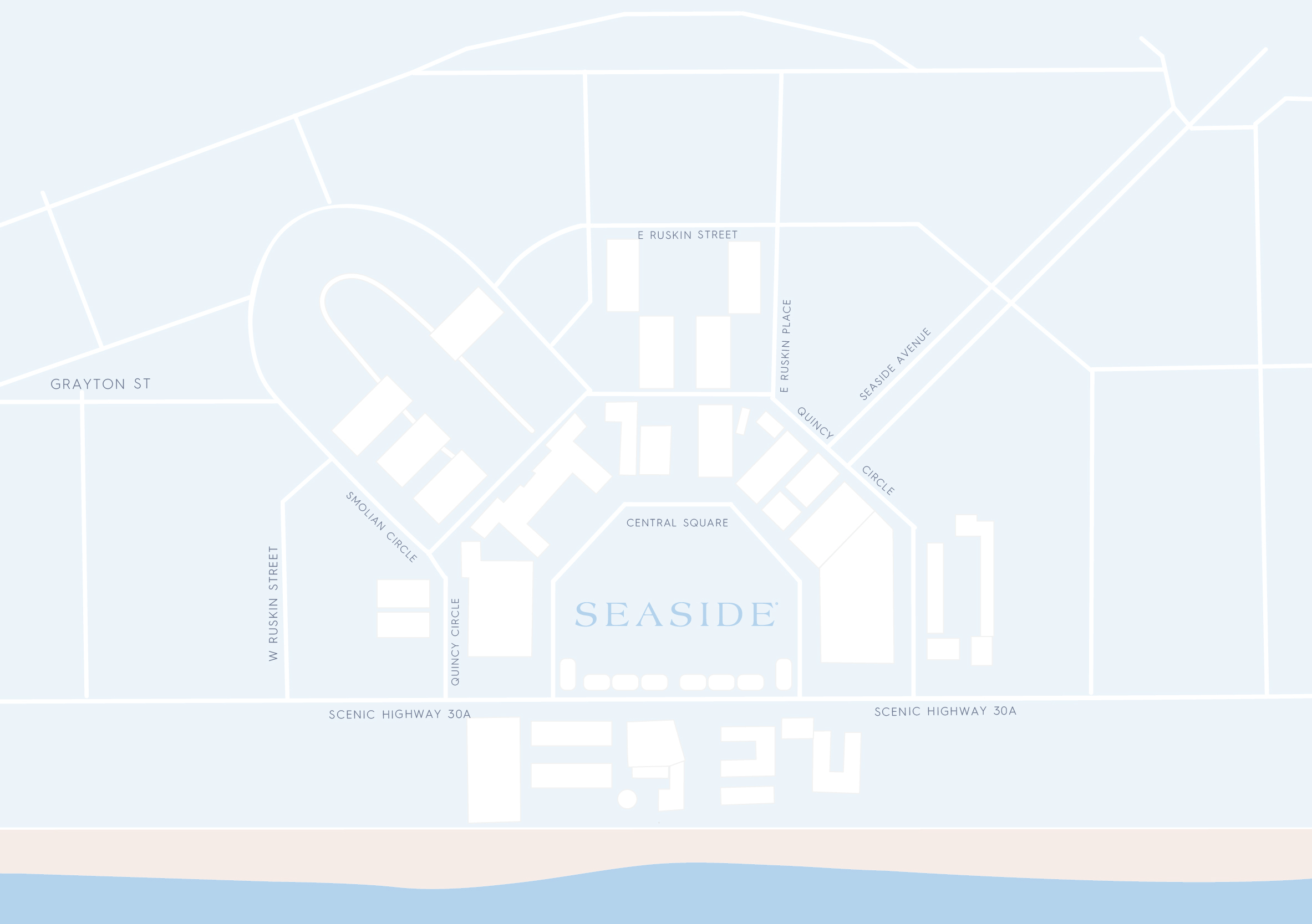 Discover Seaside, Florida: Detailed Map for Planning Your Visit