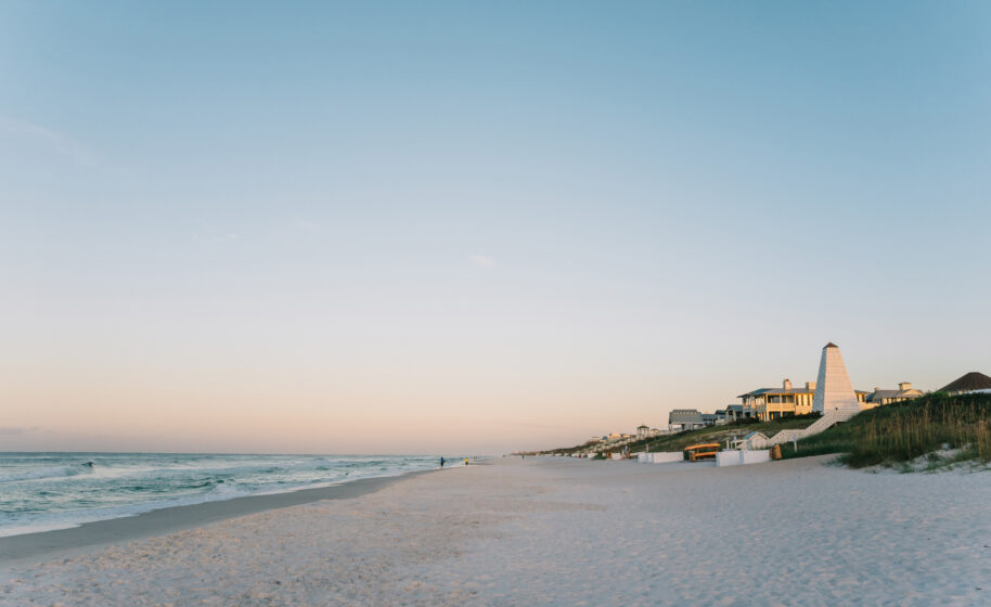 Panoramic View of Seaside Beach: A Coastal Gem in Florida